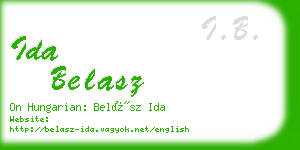 ida belasz business card